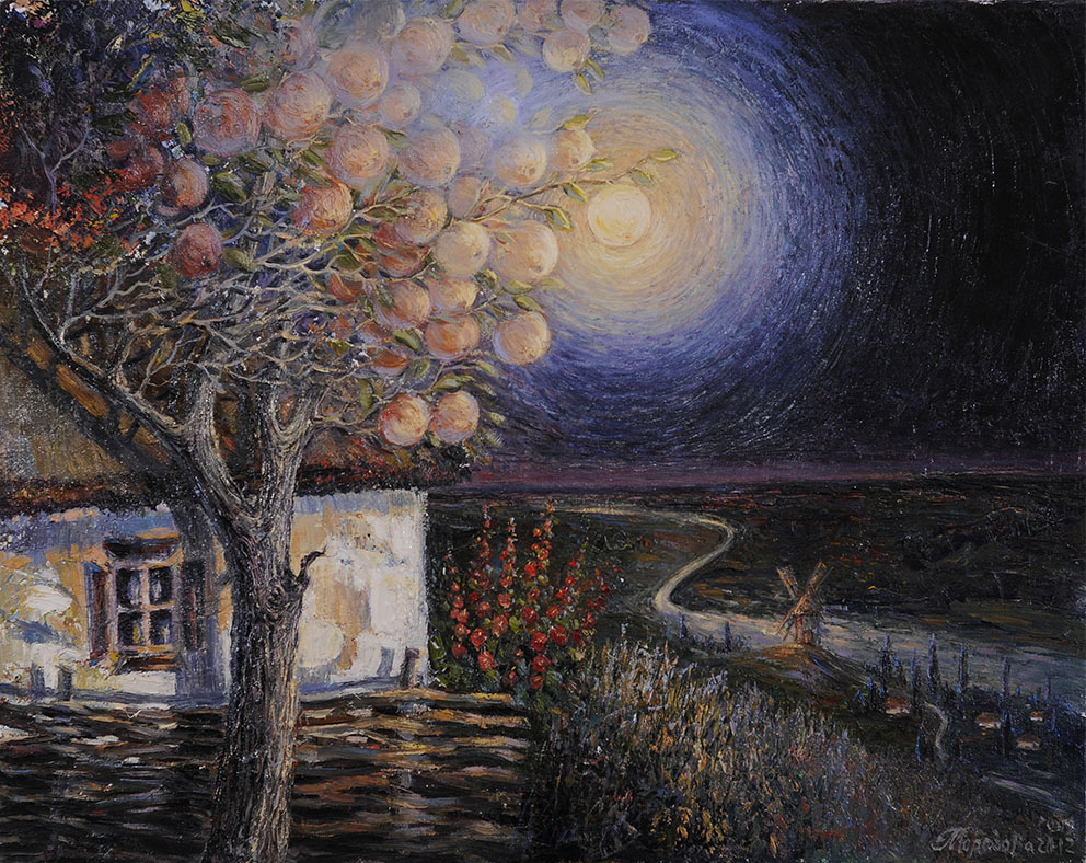 «Яблуня». 2012. Полотно, олія, мастихін